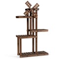 Wood Plant Stand 5 Tier Shelf Multiple Space-saving Rack - Gallery View 3 of 12