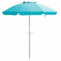 6.5 Feet Beach Umbrella with Sun Shade and Carry Bag without Weight Base - Gallery View 7 of 34