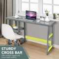 Trestle Computer Desk Home Office Workstation with Removable Shelves - Gallery View 12 of 30