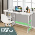 Trestle Computer Desk Home Office Workstation with Removable Shelves - Gallery View 2 of 30