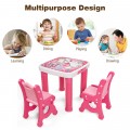 Adjustable Kids Activity Play Table and 2 Chairs Set withStorage Drawer - Gallery View 11 of 36