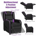 Adjustable Modern Gaming Recliner Chair with Massage Function and Footrest - Gallery View 20 of 22