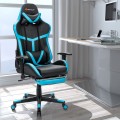 Massage Gaming Chair with Footrest Lumbar Support and Headrest - Gallery View 1 of 24
