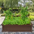 48 Inch Raised Garden Bed Planter for Flower Vegetables Patio - Gallery View 6 of 23