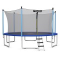 15 Feet Outdoor Bounce Trampoline with Safety Enclosure Net - Gallery View 7 of 11