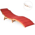 Folding Eucalyptus Outdoor Patio Lounge Chair - Gallery View 3 of 9