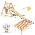 Foldable Wooden Climbing Triangle Indoor with Ladder for Toddler Baby