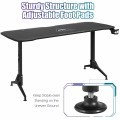 Gaming Desk 62.5 Inch T-Shape Height Adjustable with Cup Holder - Gallery View 11 of 12