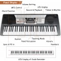 61 Key Electronic Keyboard Piano Set with Stand Bench Headphones