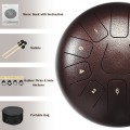 10 Inch High Carbon 11 Notes Steel Tongue Drum with Drum Hammer - Gallery View 11 of 34