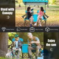Portable Folding Camping Canopy Chairs with Cup Holder - Gallery View 2 of 35