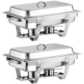 2 Packs Stainless Steel Full-Size Chafing Dish - Gallery View 3 of 11