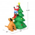 6.5 Feet Outdoor Inflatable Christmas Tree Santa Decor with LED Lights - Gallery View 4 of 10