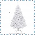 6/7.5/9 Feet White Christmas Tree with Metal Stand - Gallery View 4 of 36