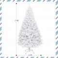 6/7.5/9 Feet White Christmas Tree with Metal Stand - Gallery View 28 of 36