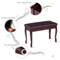 Solid Wood PU Leather Piano Bench with Storage - Gallery View 20 of 21