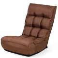 4-Position Adjustable Floor Chair Folding Lazy Sofa - Gallery View 6 of 31