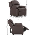 Kids Deluxe Headrest Recliner Sofa Chair with Storage Arms - Gallery View 4 of 31