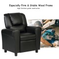 Children's PU Leather Recliner Chair with Front Footrest - Gallery View 8 of 62