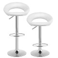 Set of 2 Adjustable Swivel Bar Stools Pub Chairs - Gallery View 3 of 23