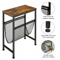 Narrow End Table with Magazine Holder Sling for Small Space - Gallery View 12 of 12