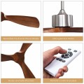 52 Inch Modern Brushed Nickel Finish Ceiling Fan with Remote Control - Gallery View 12 of 12