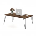 43.5 Inch Wooden Rectangular Coffee Table with Metal Legs - Gallery View 12 of 14