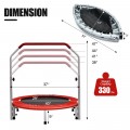 40 Inch Folding Exercise Trampoline Rebounder with 4-Level Handrail Carrying Bag - Gallery View 4 of 24