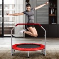 40 Inch Folding Exercise Trampoline Rebounder with 4-Level Handrail Carrying Bag - Gallery View 6 of 24