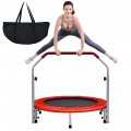 40 Inch Folding Exercise Trampoline Rebounder with 4-Level Handrail Carrying Bag - Gallery View 8 of 24