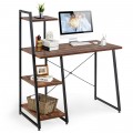 Compact Computer Desk Workstation with 4 Tier Shelves for Home and Office - Gallery View 20 of 24
