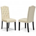 Set of 2 Modern Tufted Dining Chairs with Padded Seat - Gallery View 15 of 36