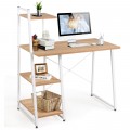 Compact Computer Desk Workstation with 4 Tier Shelves for Home and Office - Gallery View 8 of 24