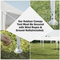10 x 20 Feet Waterproof Canopy Tent with Tent Peg and Wind Rope - Gallery View 9 of 11