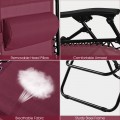 2 Pieces Folding Lounge Chair with Zero Gravity - Gallery View 55 of 55