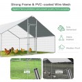 13 x 13 Feet Walk-in Chicken Coop with Waterproof Cover for Outdoor Backyard Farm