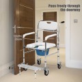 Multifunctional Rolling Commode Chair with Removable Toilet - Gallery View 6 of 23