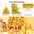 6/7.5 Feet Artificial Tinsel Christmas Tree Hinged with Foldable Stand - Gallery View 24 of 24