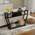 Console Hall Table with Storage Drawer and Shelf - Gallery View 31 of 34