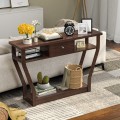 Console Hall Table with Storage Drawer and Shelf - Gallery View 13 of 34