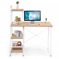 Compact Computer Desk Workstation with 4 Tier Shelves for Home and Office