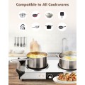 Ceramic Infrared Countertop Stove with Temperature Control and Insulated Cool Handles