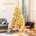 6/7.5 Feet Artificial Tinsel Christmas Tree Hinged with Foldable Stand - Gallery View 1 of 24