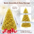 6/7.5 Feet Artificial Tinsel Christmas Tree Hinged with Foldable Stand - Gallery View 11 of 24