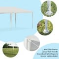 10 x 30 Feet Gazebo Canopy with 5 Removable Sidewalls for Outdoor Party Wedding