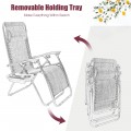 2 Pieces Folding Lounge Chair with Zero Gravity - Gallery View 53 of 55