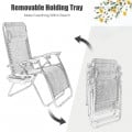 2 Pieces Folding Lounge Chair with Zero Gravity - Gallery View 20 of 55