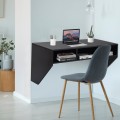 Wall Mounted Floating Computer Table Desk with Storage Shelve - Gallery View 5 of 22