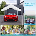10 x 20 Feet Steel Frame Portable Car Canopy Shelter - Gallery View 7 of 12