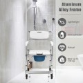 Multifunctional Rolling Commode Chair with Removable Toilet - Gallery View 10 of 23